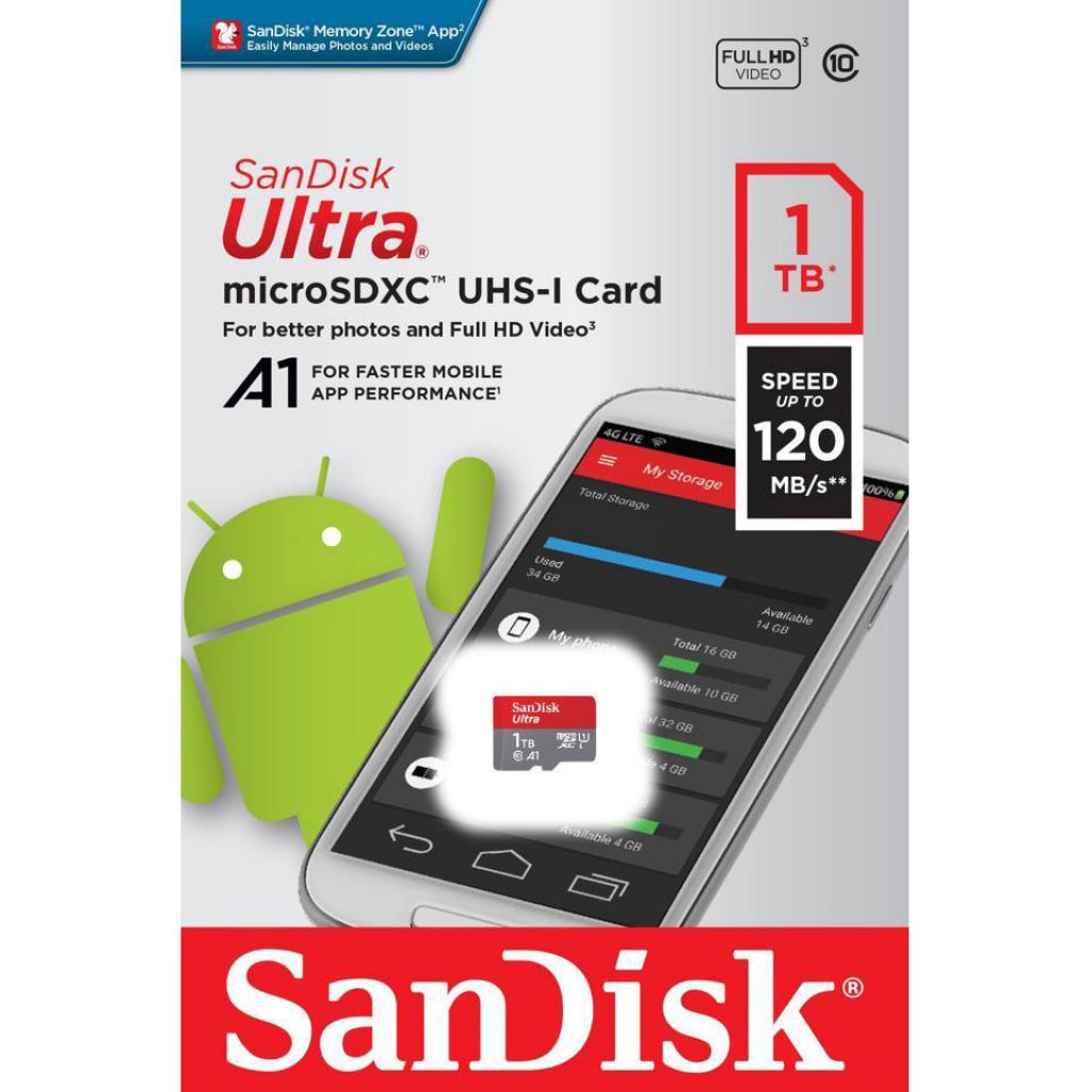 Карта пам'яті SanDisk 1TB microSDXC UHS-I Card A1 Class 10 (SDSQUA4-1T00-GN6MN) - зображення 2