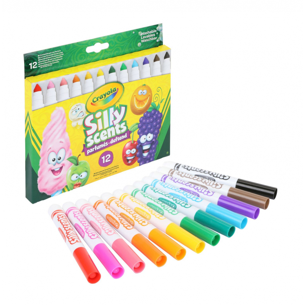 Фломастери Crayola Набір Silly Scents Washable Широка лінія з ароматом 12 шт (256352.012) - зображення 3
