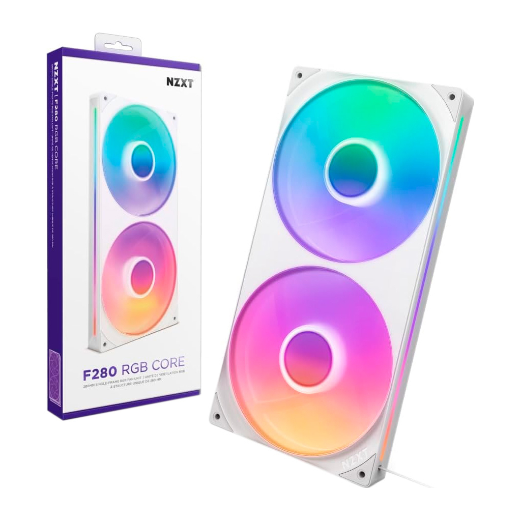 Кулер до корпусу NZXT F280 RGB Core Fan (Single Frame) - White (RF-U28HF-W1) - зображення 7