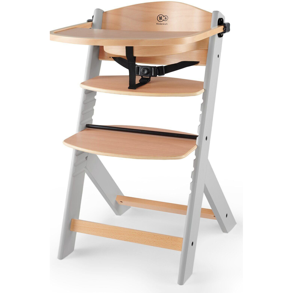 Стілець для годування Kinderkraft Enock Gray Wood (5902533915095) - зображення 2