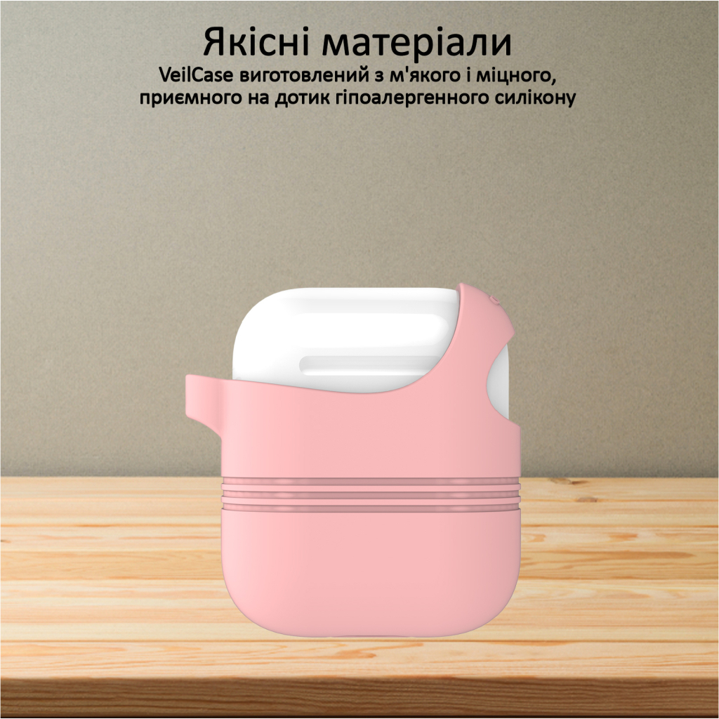 Кейс для навушників Promate VeilCase для Apple AirPods Pink (veilcase.pink) - зображення 6