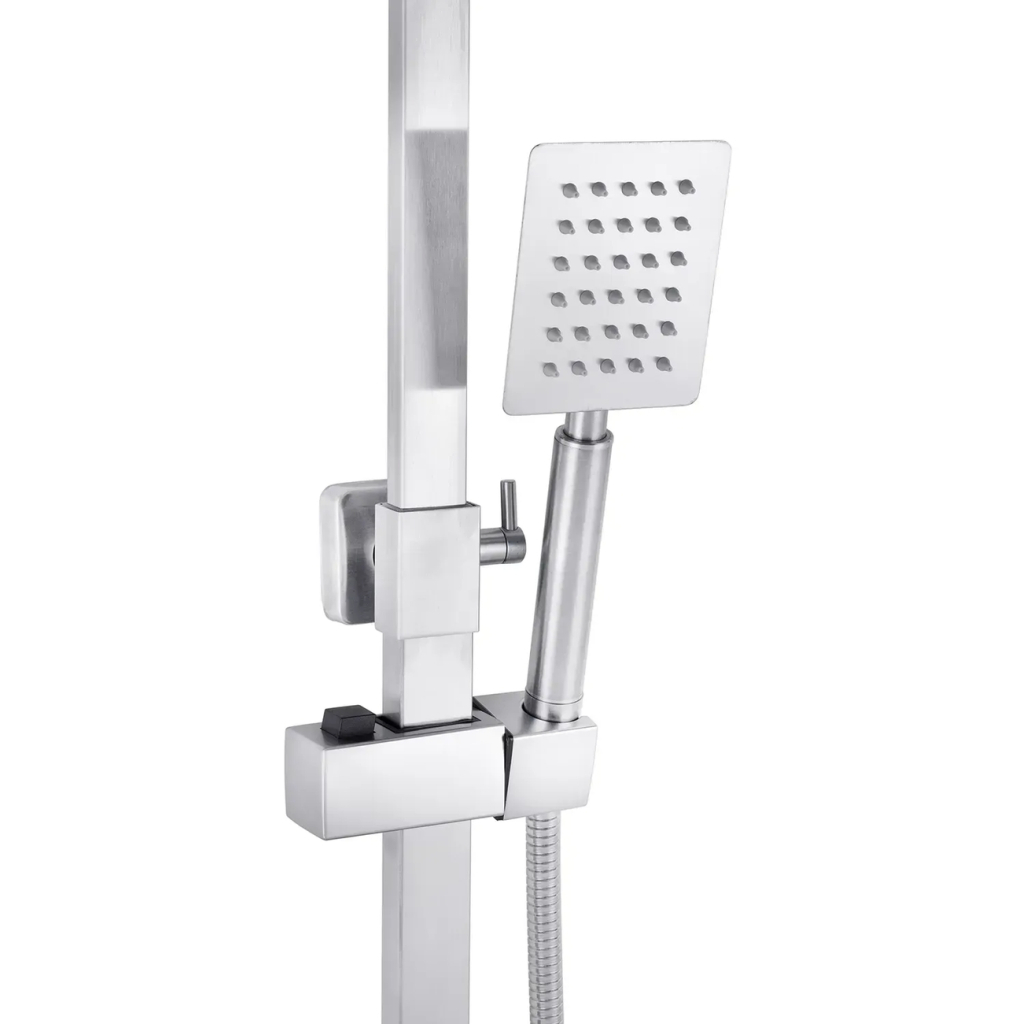 Душовий гарнітур Kroner Edelstahl Kubus-ESG063 + змішувач Edelstahl Kubus-ESG010 + змішувач Kroner Edelstahl Kubus-ESG05 (CVS30172) - изображение 6