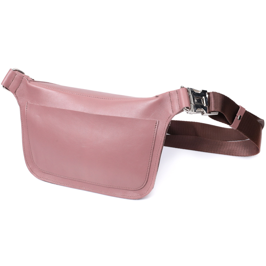 Сумка Grande Pelle Бананка з натуральної шкіри Бежева (22816) - зображення 2