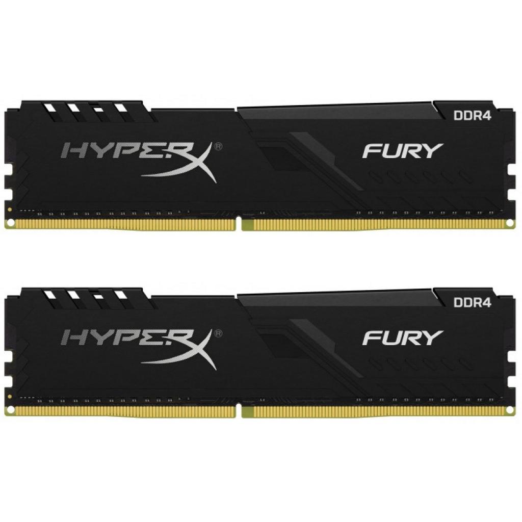 Модуль пам'яті для комп'ютера DDR4 16GB (2x8GB) 3600 MHz HyperX Fury Black Kingston Fury (ex.HyperX) (HX436C17FB3K2/16) - изображение 1