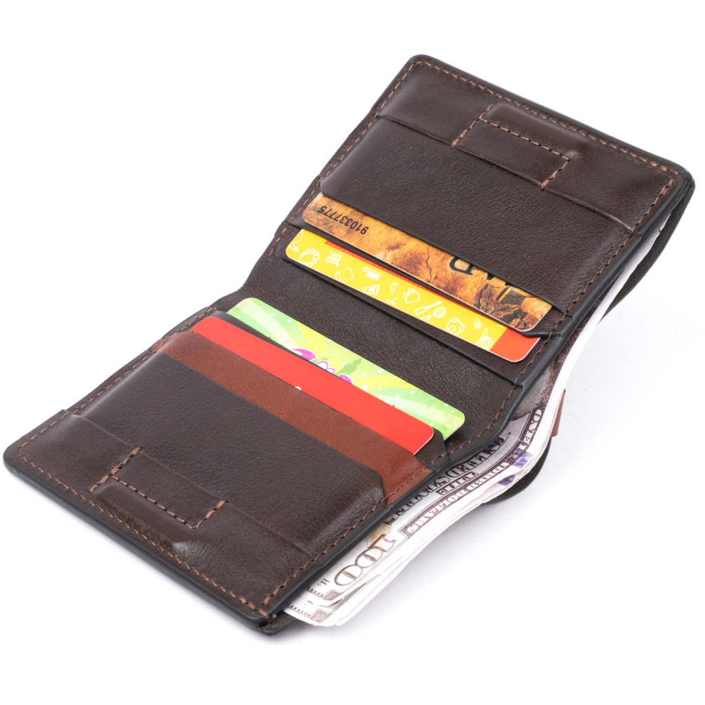 Портмоне Grande Pelle У гладкій шкірі Коричневе (11328) - зображення 5