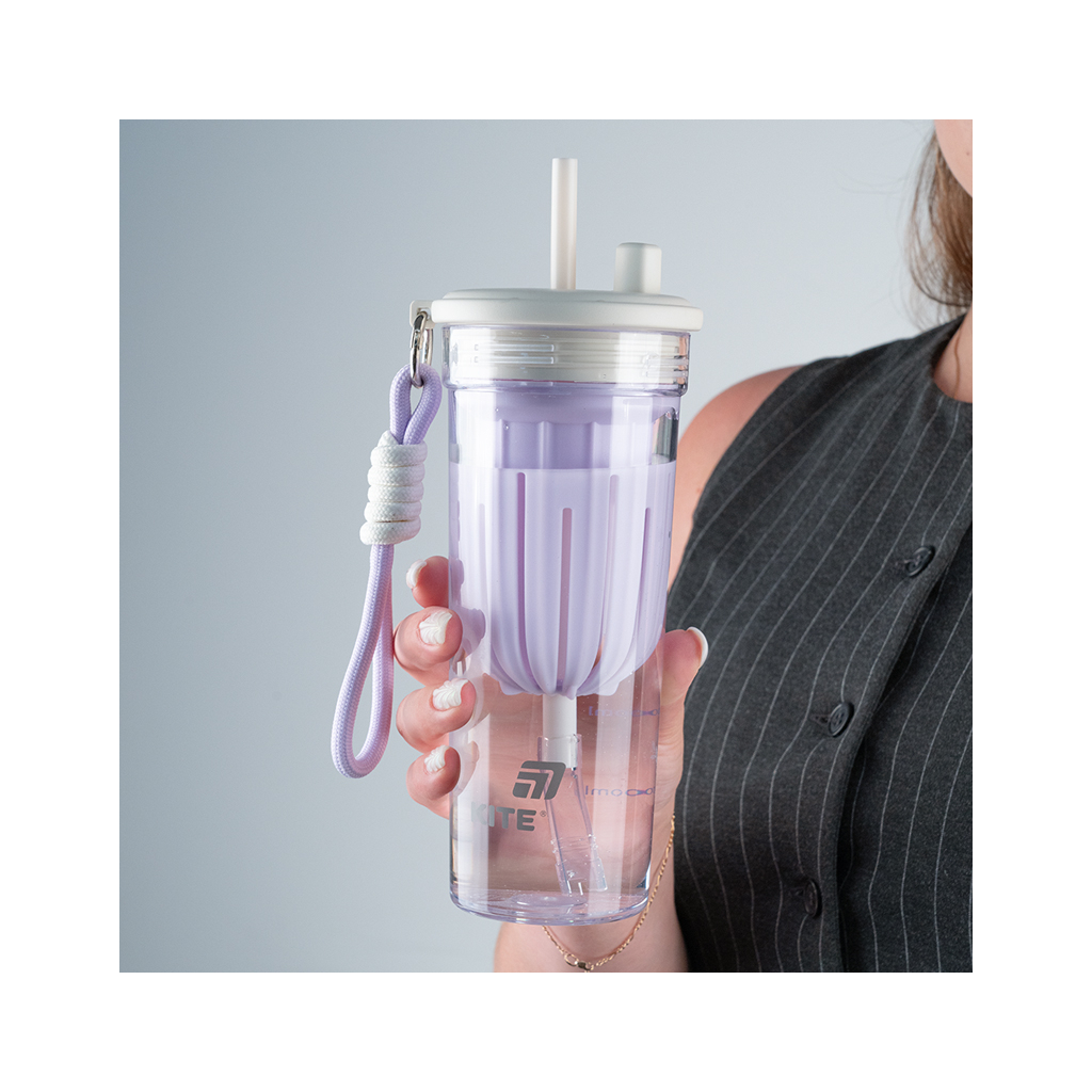 Пляшка для води Kite 650 мл, біло-ліловий (K25-1219-2) - зображення 8