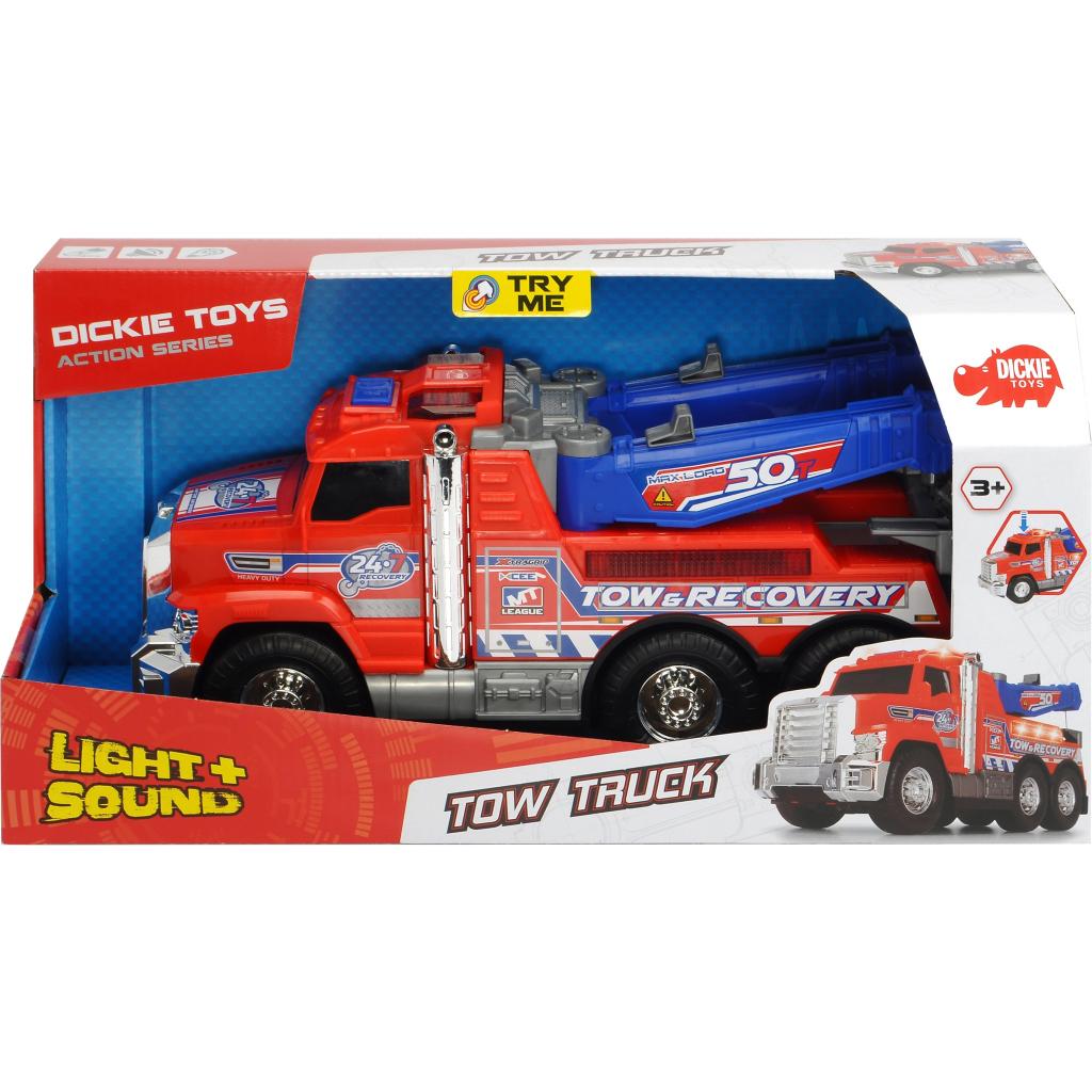 Спецтехніка Dickie Toys Евакуатор Дорожня допомога з подвійним маніпулятором, зі зв. (3306014) - зображення 4