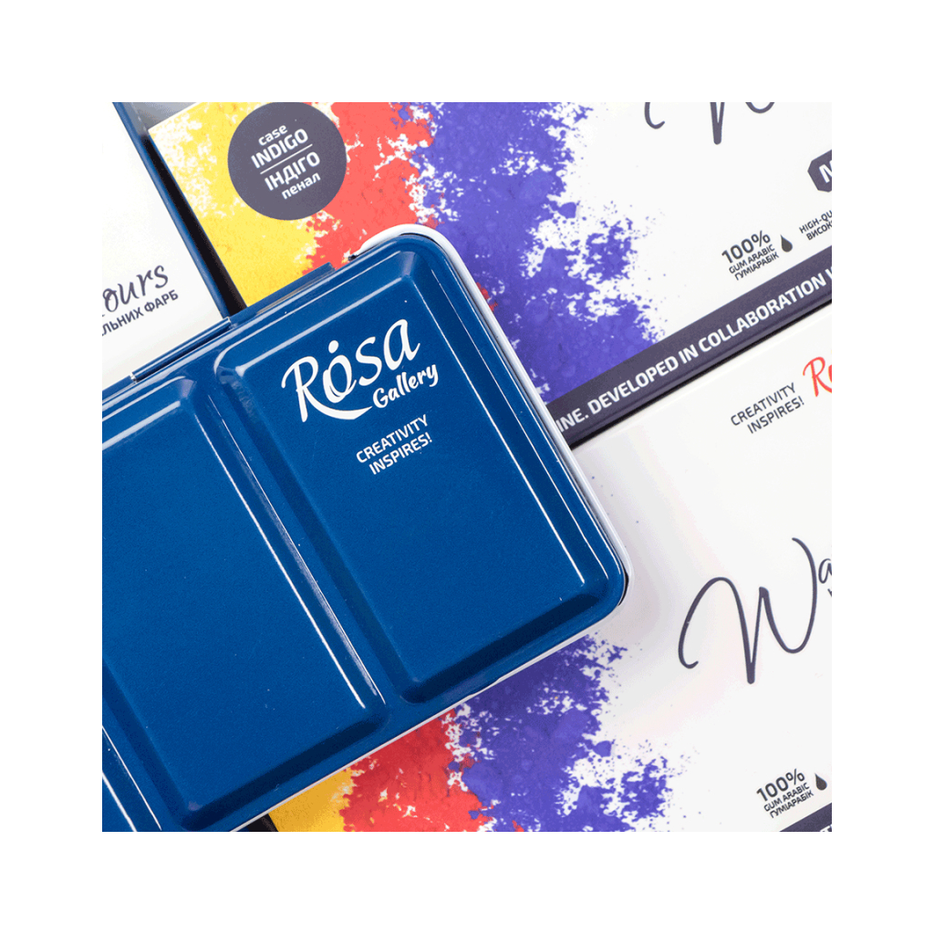 Акварельні фарби Rosa Gallery Monopigmented Індиго 12 кольорів кювета (4823098525684) - изображение 4