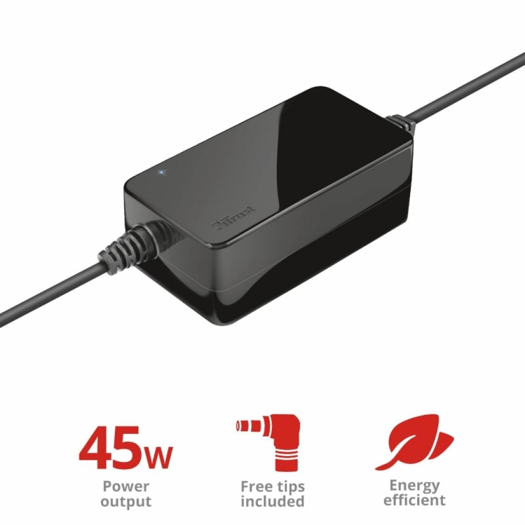 Блок живлення до ноутбуку Trust Primo 45W Universal Laptop Charger (21904) - зображення 3