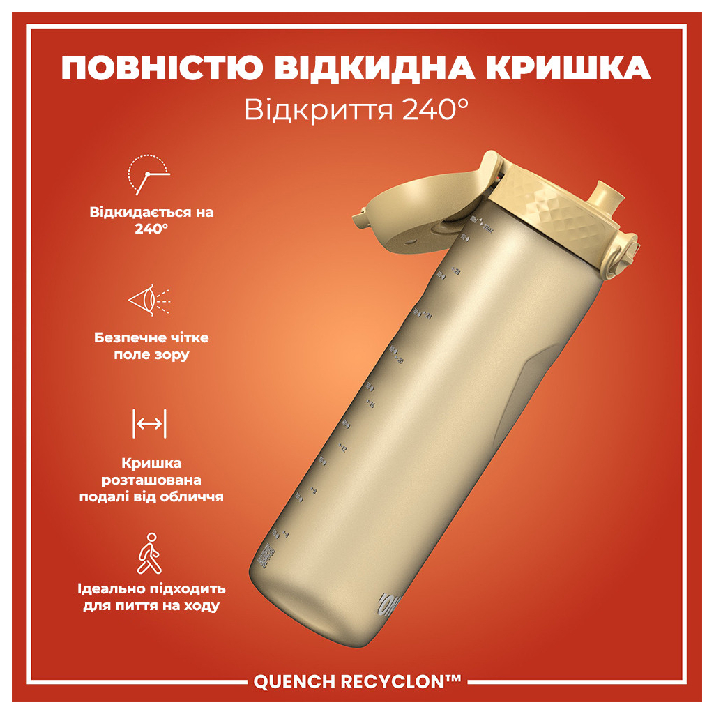 Пляшка для води ION8 OneTouch 1000 мл BPA Free, Desert (I8RF1000DES) - зображення 3