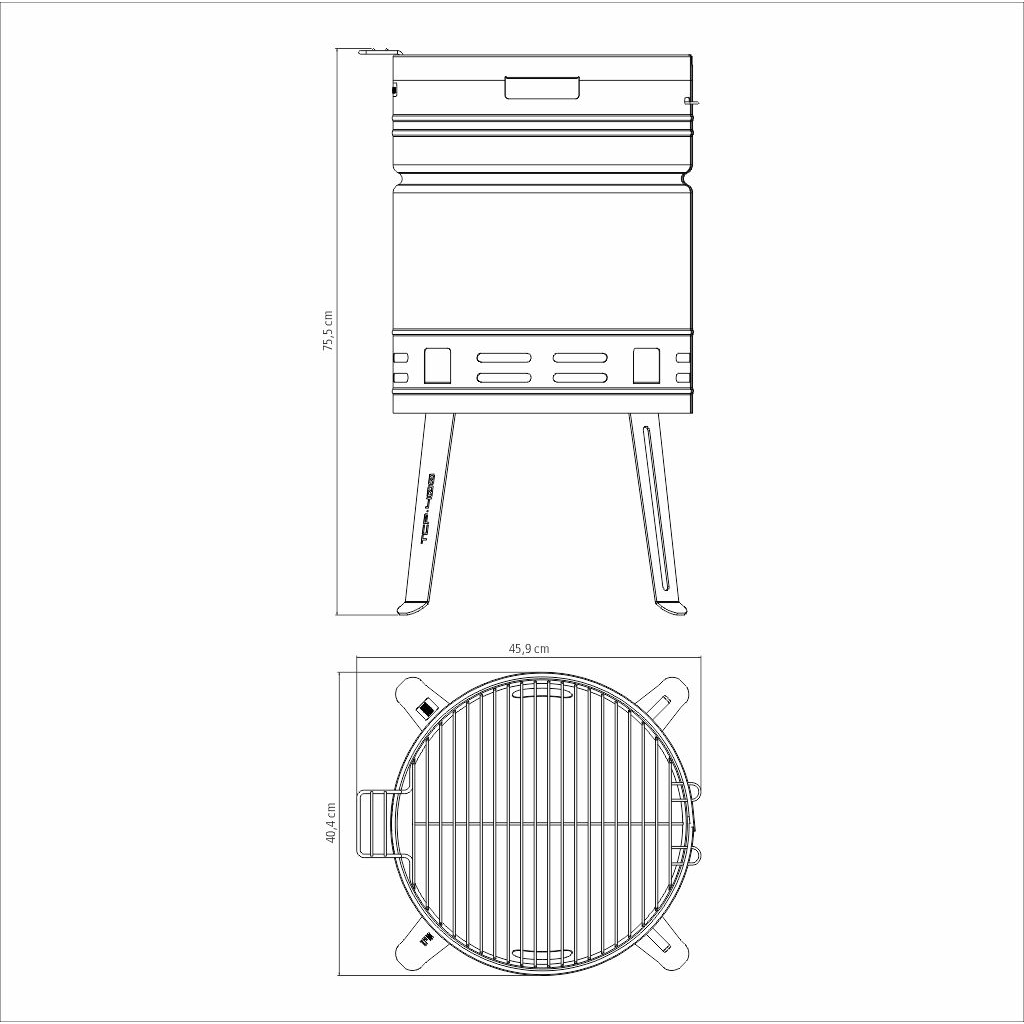 Гриль-барбекю Tramontina Barbecue TCP 400 вугільний (26500/006*) - зображення 3