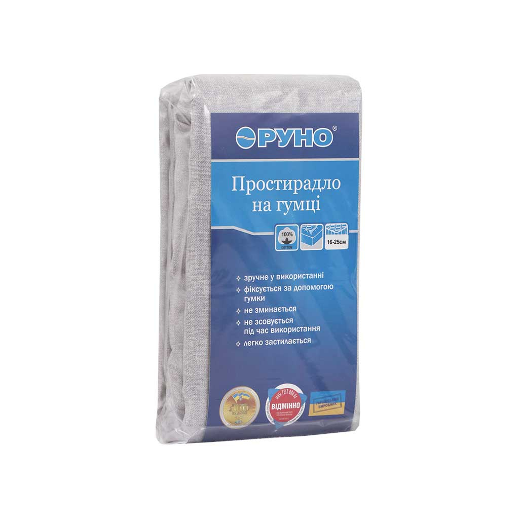 Простирадло Руно бязь на гумці Grey 120х200 см (506.114У_Grey) - зображення 5
