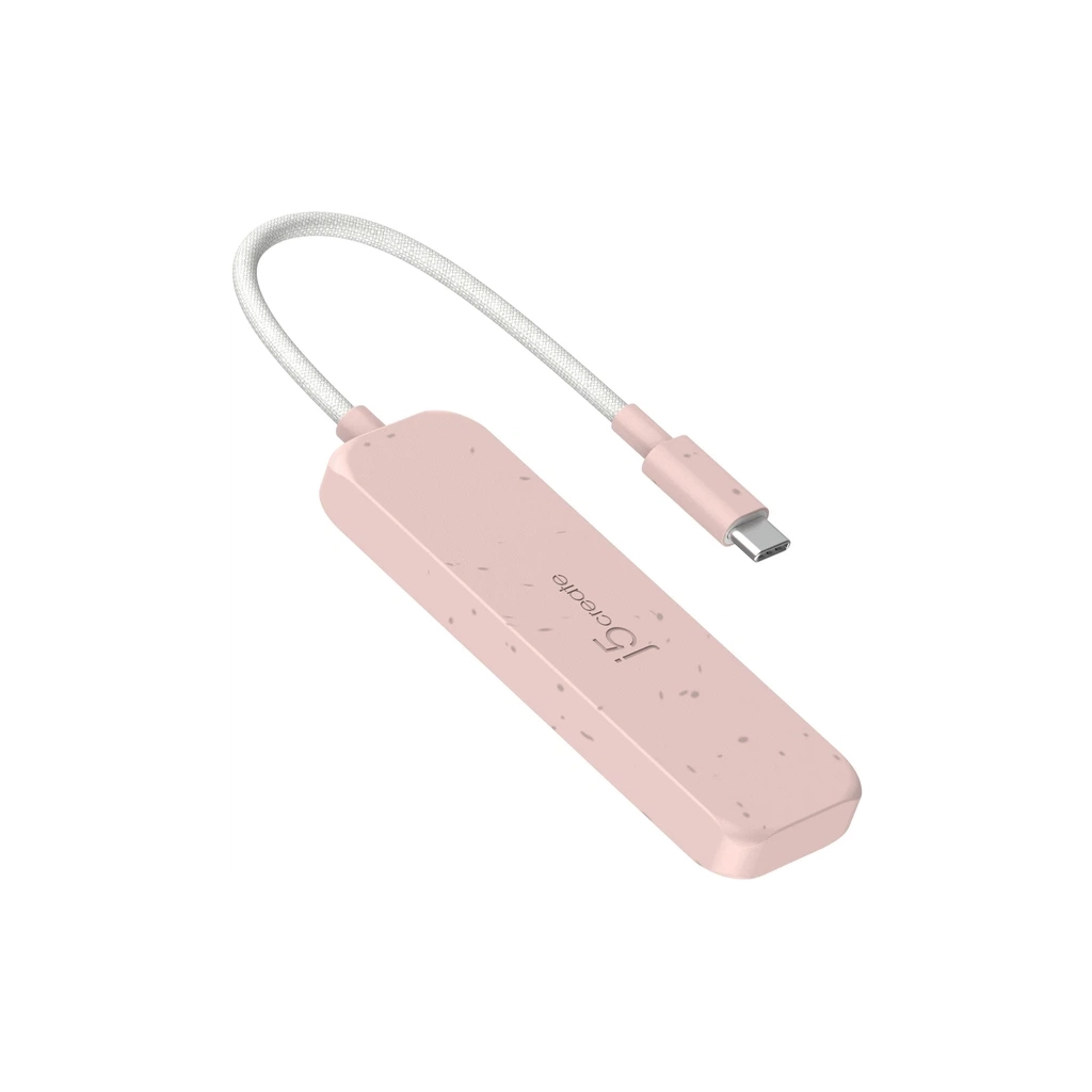 Концентратор J5create USB-C to 2xUSB-A + 2xUSB-C 3.2 10Gbps rose (JCH342ER-N) - зображення 3