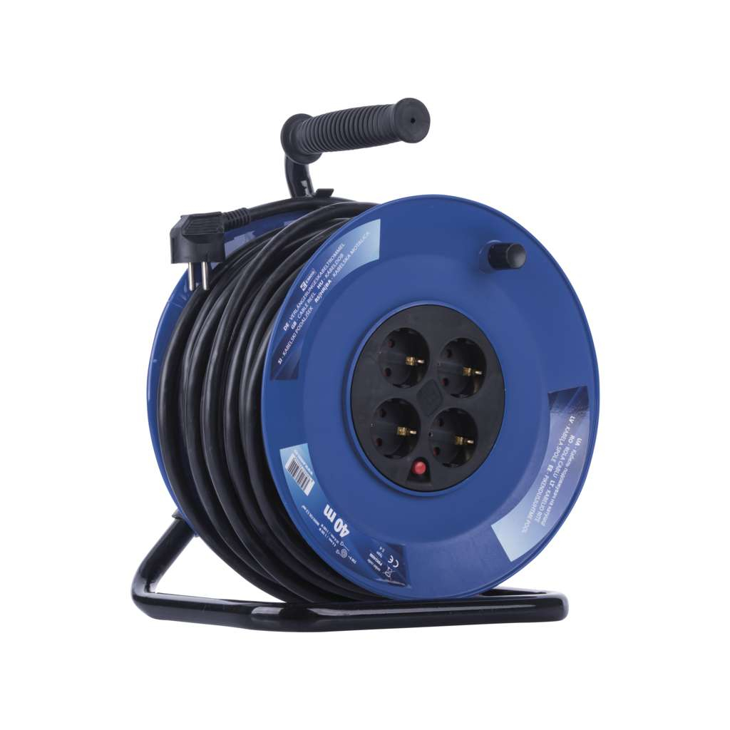 Мережевий подовжувач EMOS катушка 4 роз., 40 м (P09240M) - зображення 3