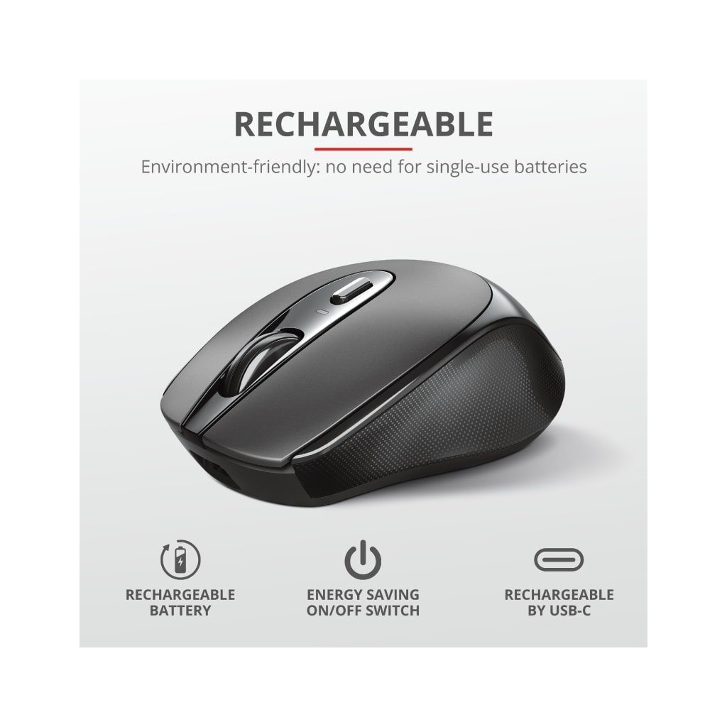 Мишка Trust Zaya Rechargeable Wireless Black (23809) - зображення 10