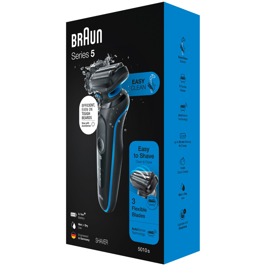 Електробритва Braun Series 5 51-B1000s BLACK / BLUE - зображення 8