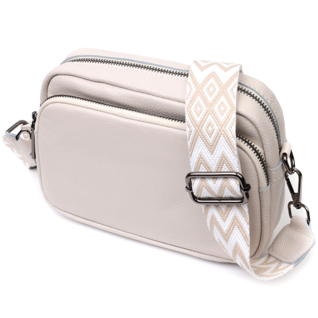 Сумка Vintage Жіноча крос-боді з натуральної шкіри Біла (22295) - зображення 1