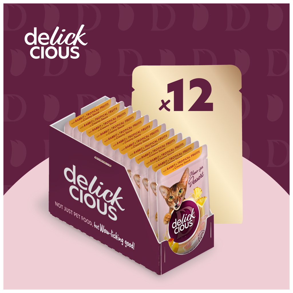 Вологий корм для кішок Delickcious Пластівці з качкою та лісовими ягодами у вершковому соусі 80 г (4820269141834) - зображення 5