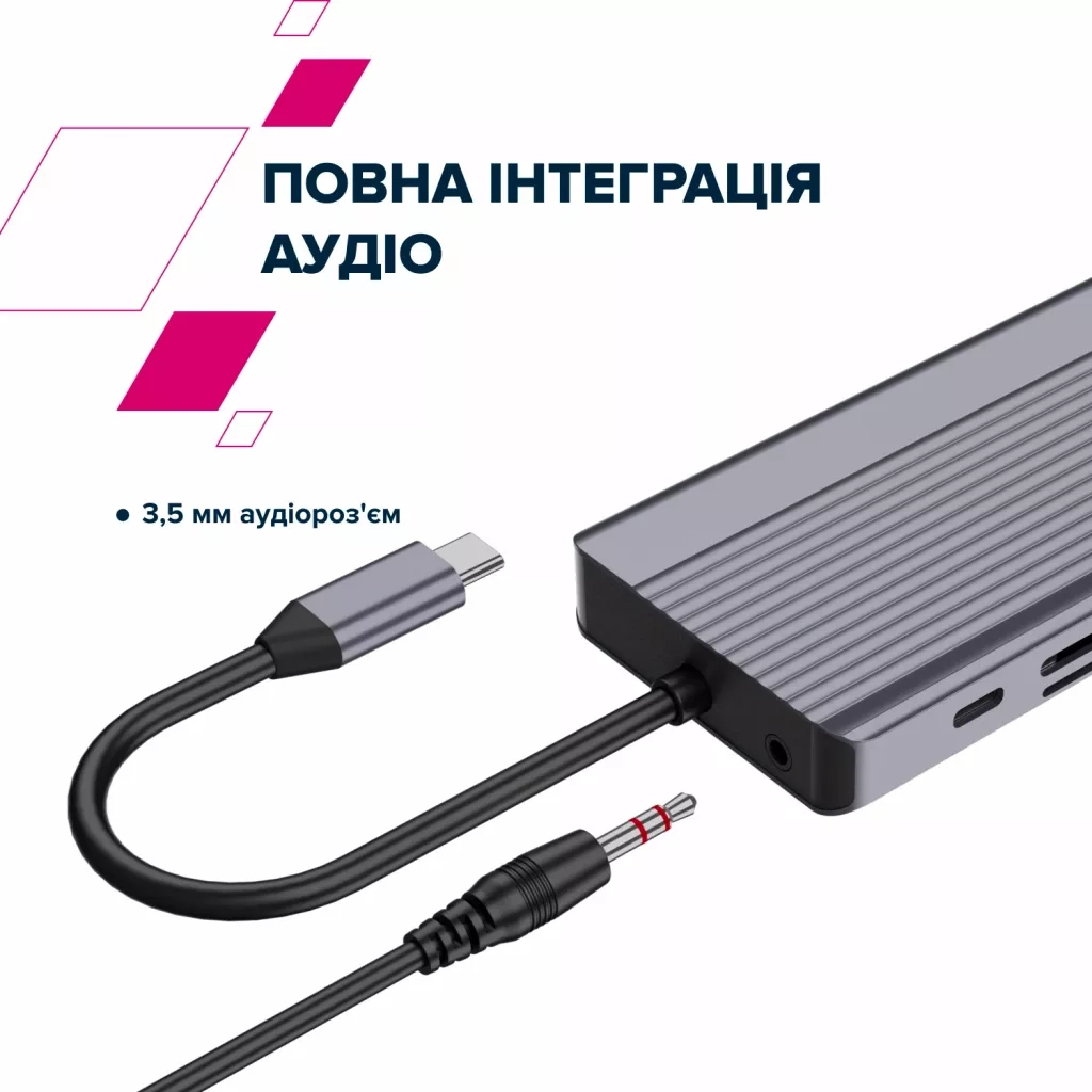 Порт-реплікатор Canyon Docking Station DS-16 13 in 1 4k USB-C hub (CNS-TDS16) - изображение 9
