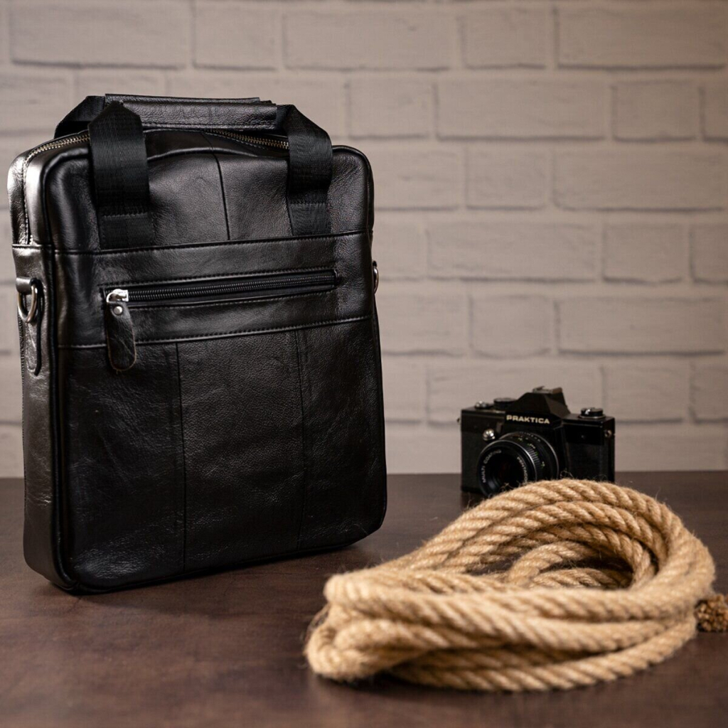 Сумка Vintage Шкіряна Чорна (14632) - зображення 7