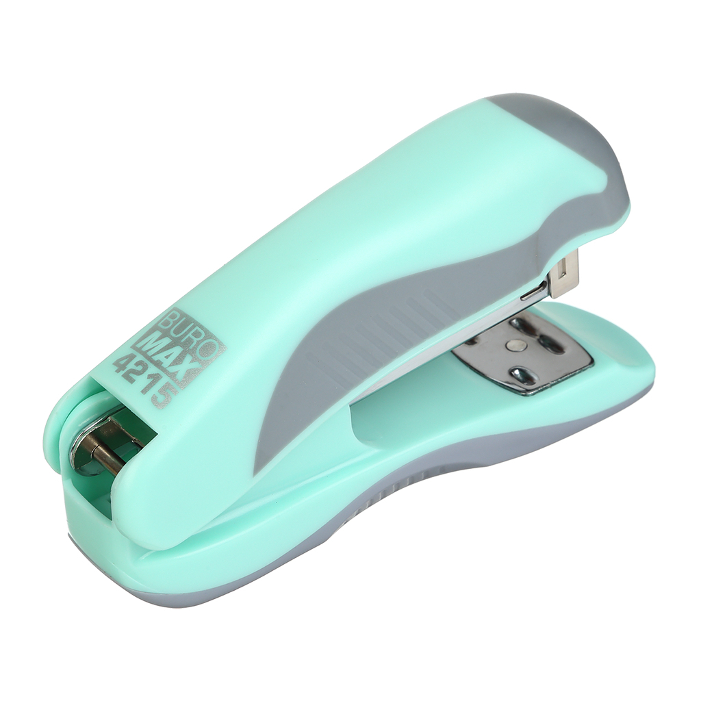 Степлер Buromax пластиковий PASTEL, 20 аркушів, (скоби №24, 26), 111 х 62 х 32 мм, м'ятний (BM.4215-38) - зображення 2