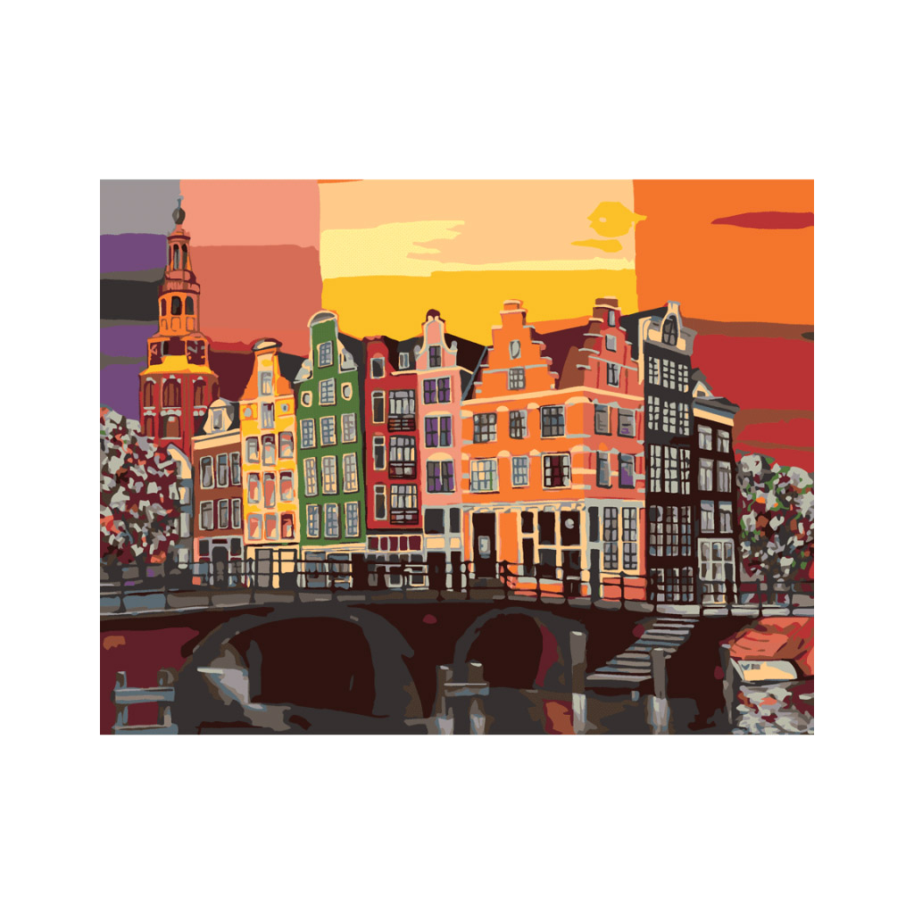 Картина по номерам Rosa Start Colorful Amsterdam 35х45 см (4823098538509) - зображення 1