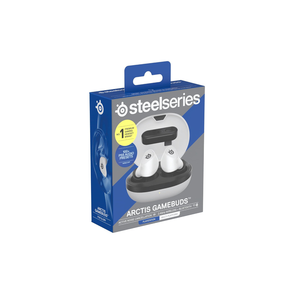 Навушники SteelSeries Arctis GameBuds Bluetooth White (61682) - зображення 6