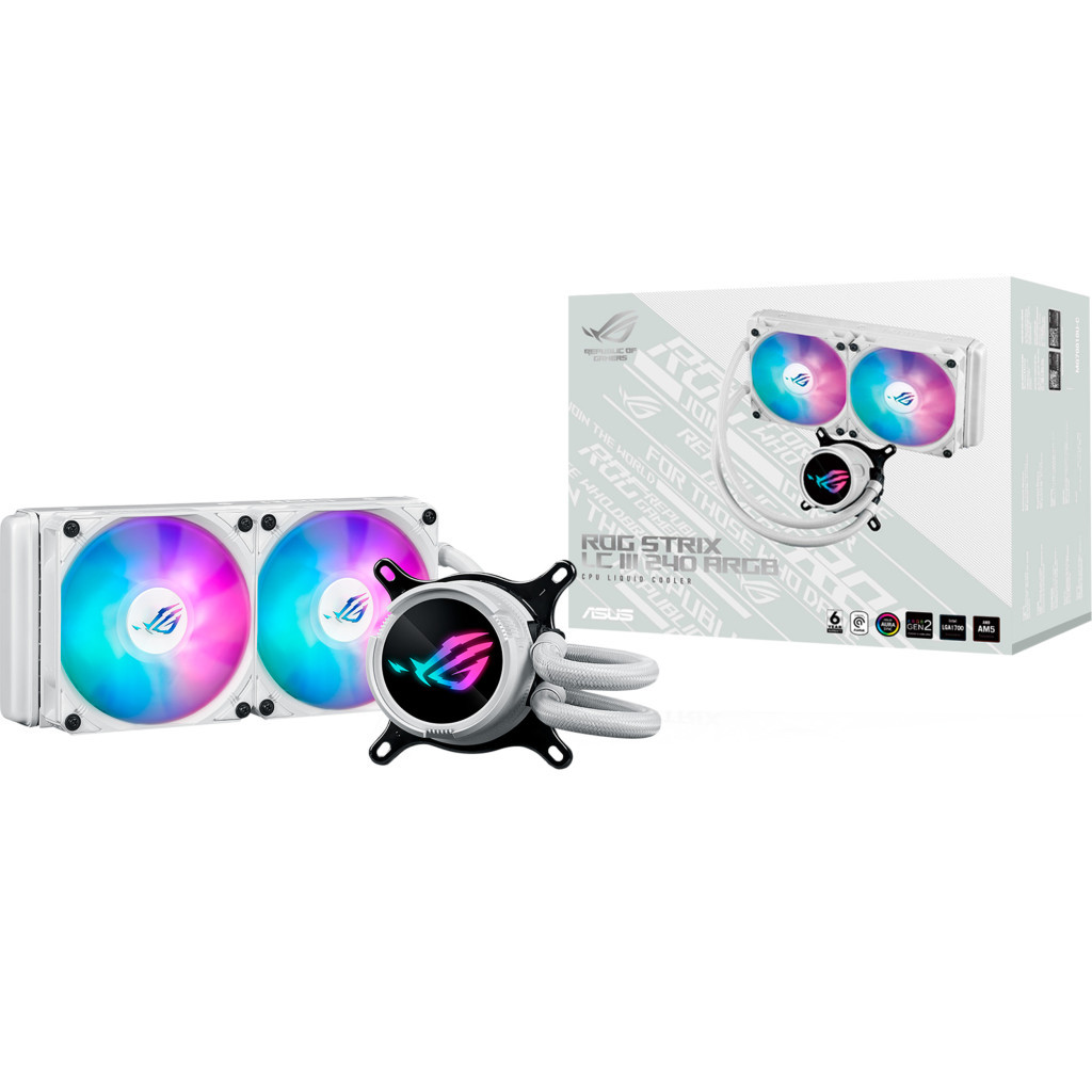 Система рідинного охолодження ASUS ROG Strix LC III 240 ARGB WHT (90RC00S2-M0UAY0) - зображення 8