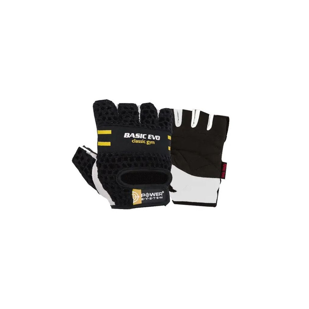 Рукавички для фітнесу Power System Basic EVO PS-2100 Black Yellow Line XL (PS_2100E_XL_Black/Yellow) - зображення 2