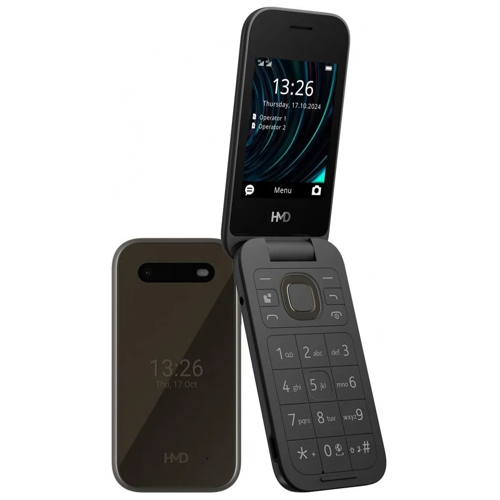 Мобільний телефон HMD 2660 4G Flip DS Black - зображення 1