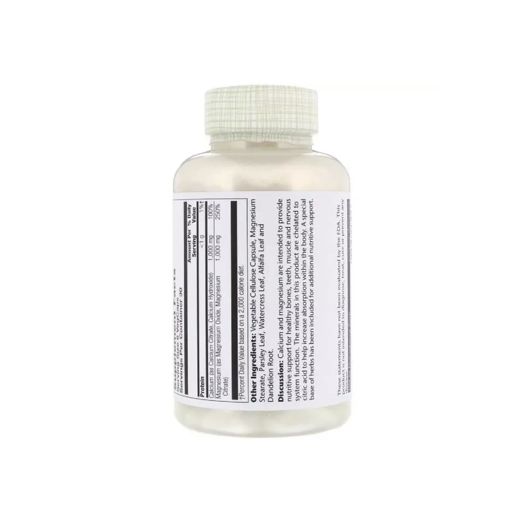 Мінерали Solaray Кальцій І Магній, Cal-Mag Citrate, High Potency, 90 капсул (SOR04524) - зображення 2