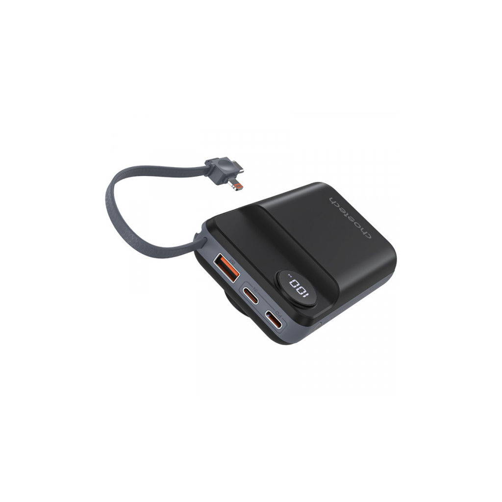 Батарея універсальна Choetech Magnetic Wireless 20000mAh 22.5W, PD, QC/3.0, Apple Watch charger, Black (B696-BK) - зображення 2