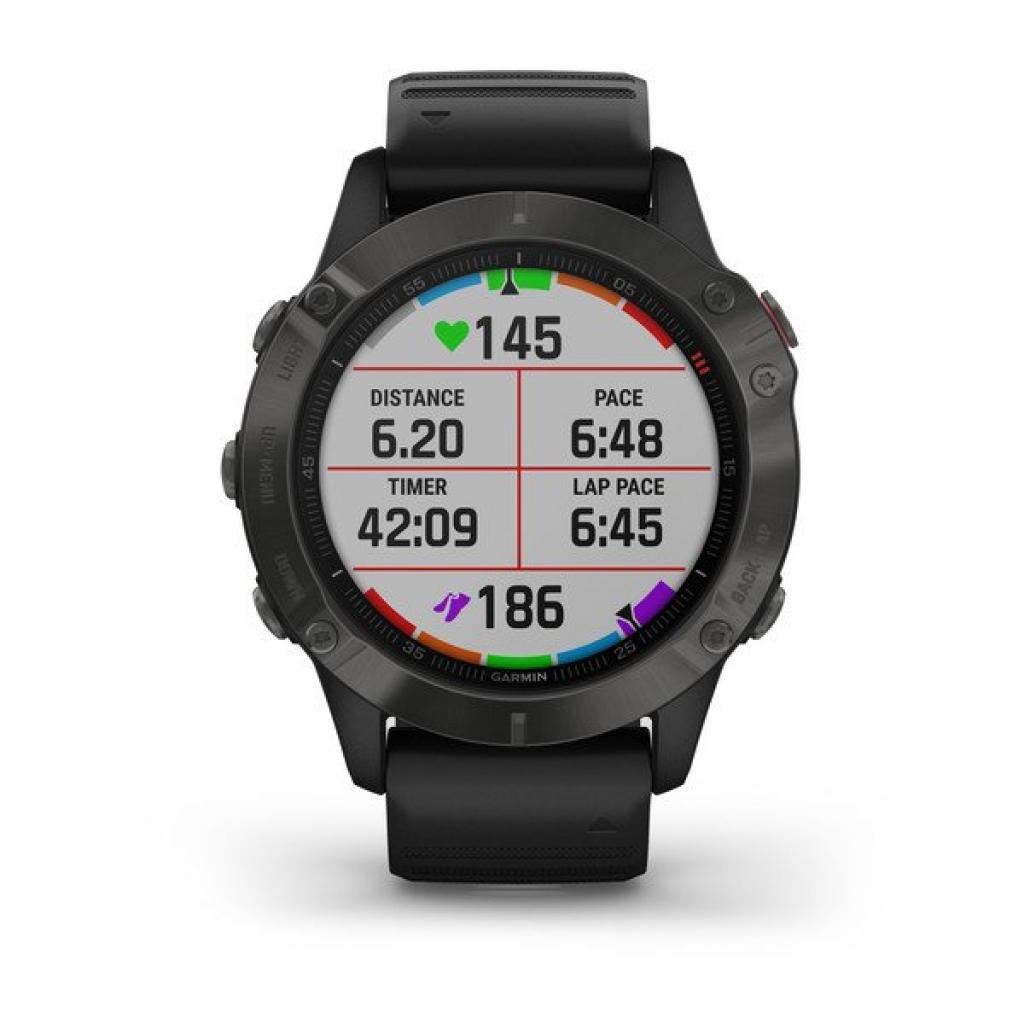 Смарт-годинник Garmin Fenix 6 Pro Sapphire Carbon Grey DLC with Black Band (010-02158-11/10) - зображення 6