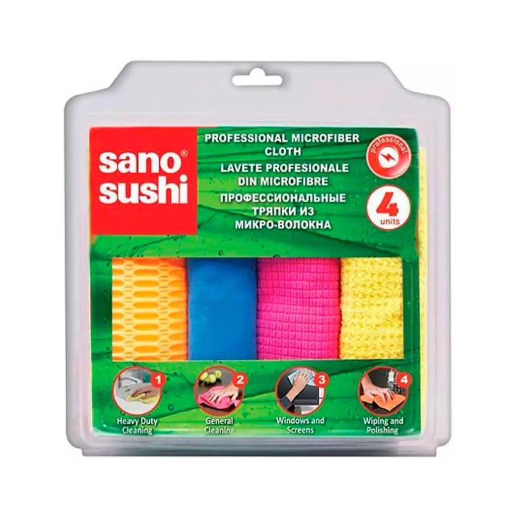 Серветки для прибирання Sano Мультифункціональні 4 шт. (7290011598365) - изображение 1