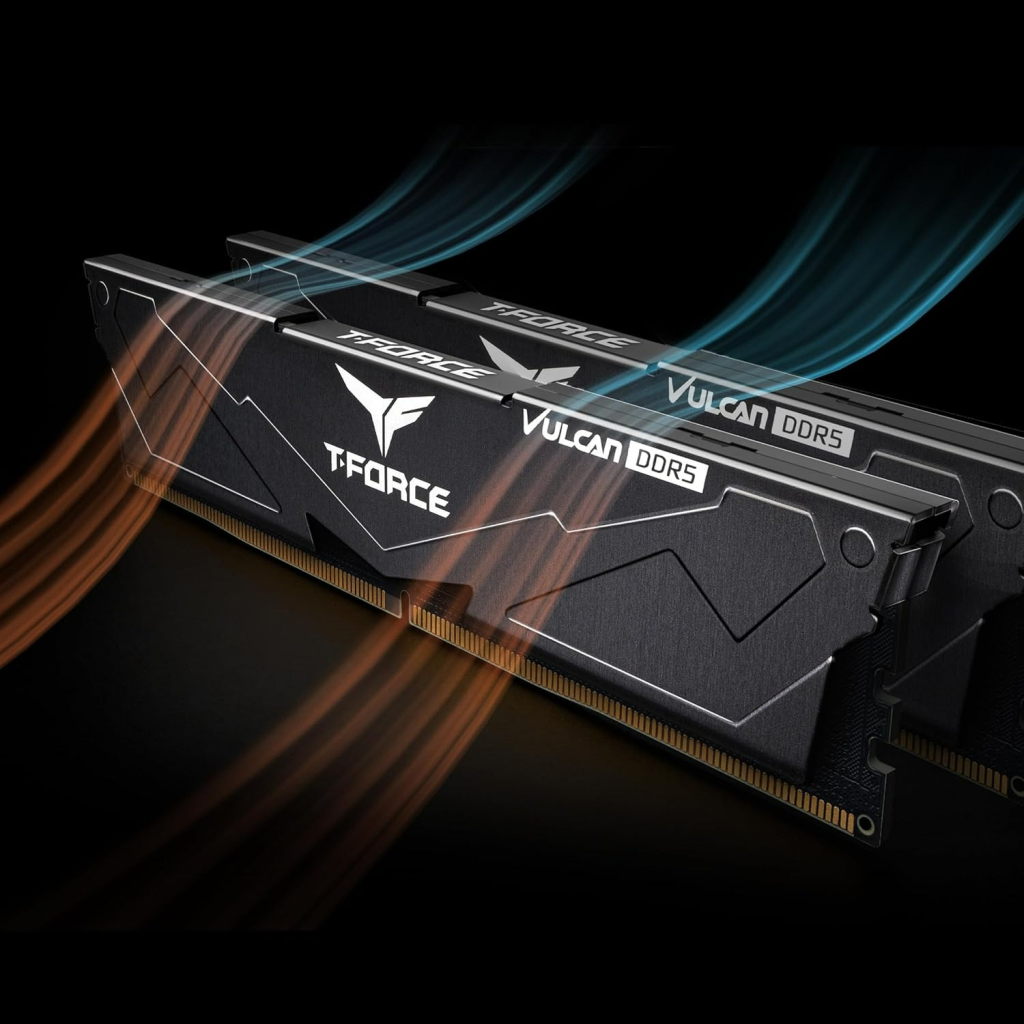Модуль пам'яті для комп'ютера DDR5 32GB (2x16GB) 6000 MHz T-Force Vulcan Black Team (FLBD532G6000HC38JDC01) - зображення 6
