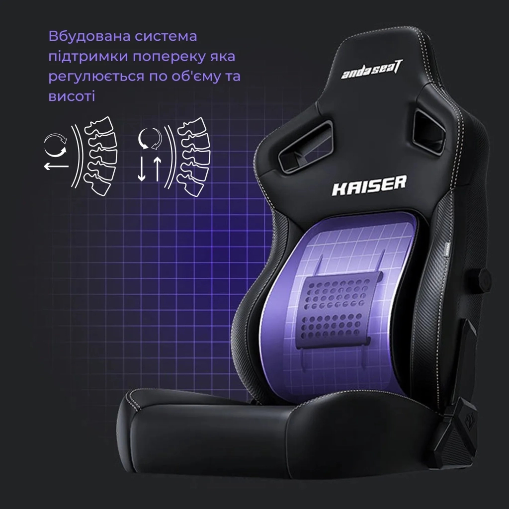 Крісло ігрове Anda Seat Kaiser 4 PVC Size XL Black (AD12YDDC-XLL-20-B-PV/C) - зображення 10