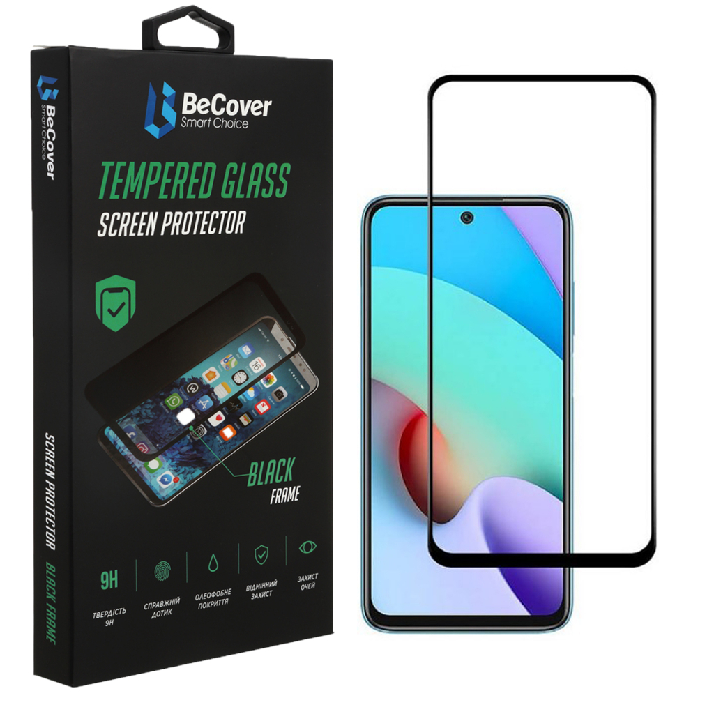 Скло захисне BeCover Xiaomi Redmi 10 2022 / 10 Prime 2022 Black (708151) - зображення 1