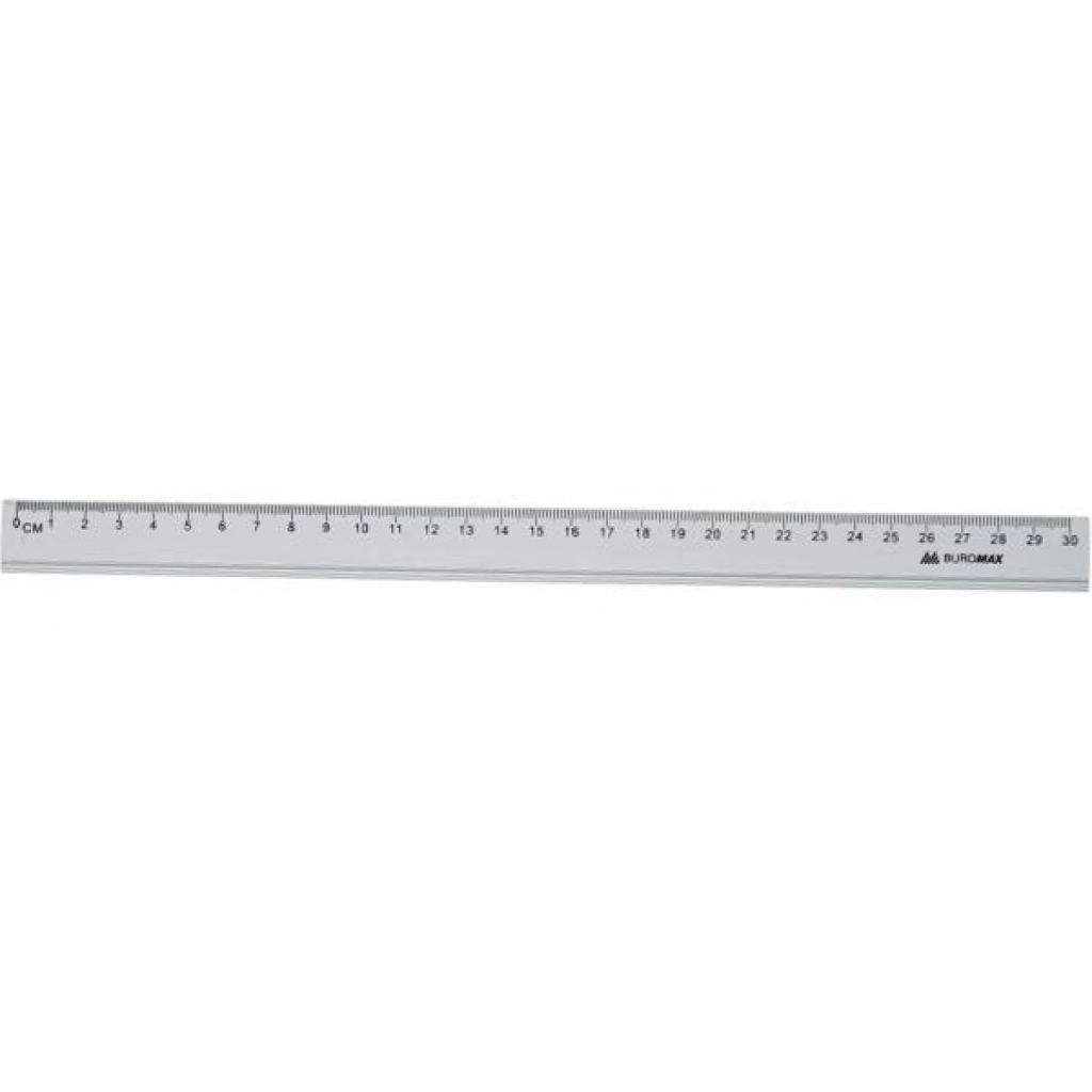 Лінійка Buromax 30см, aluminum, silver color (BM.5800-30) - зображення 1