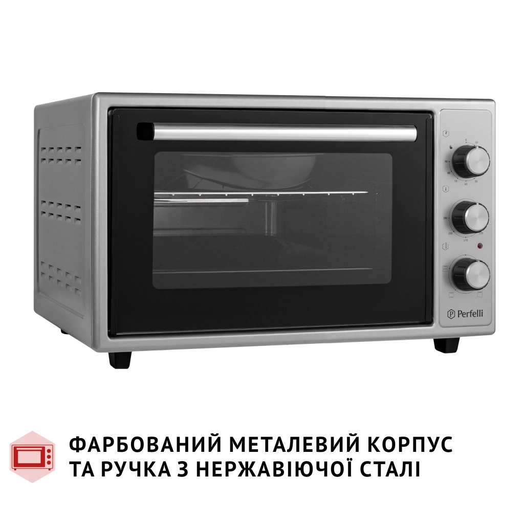 Електропіч Perfelli MIRAGE 37 GREY - зображення 4