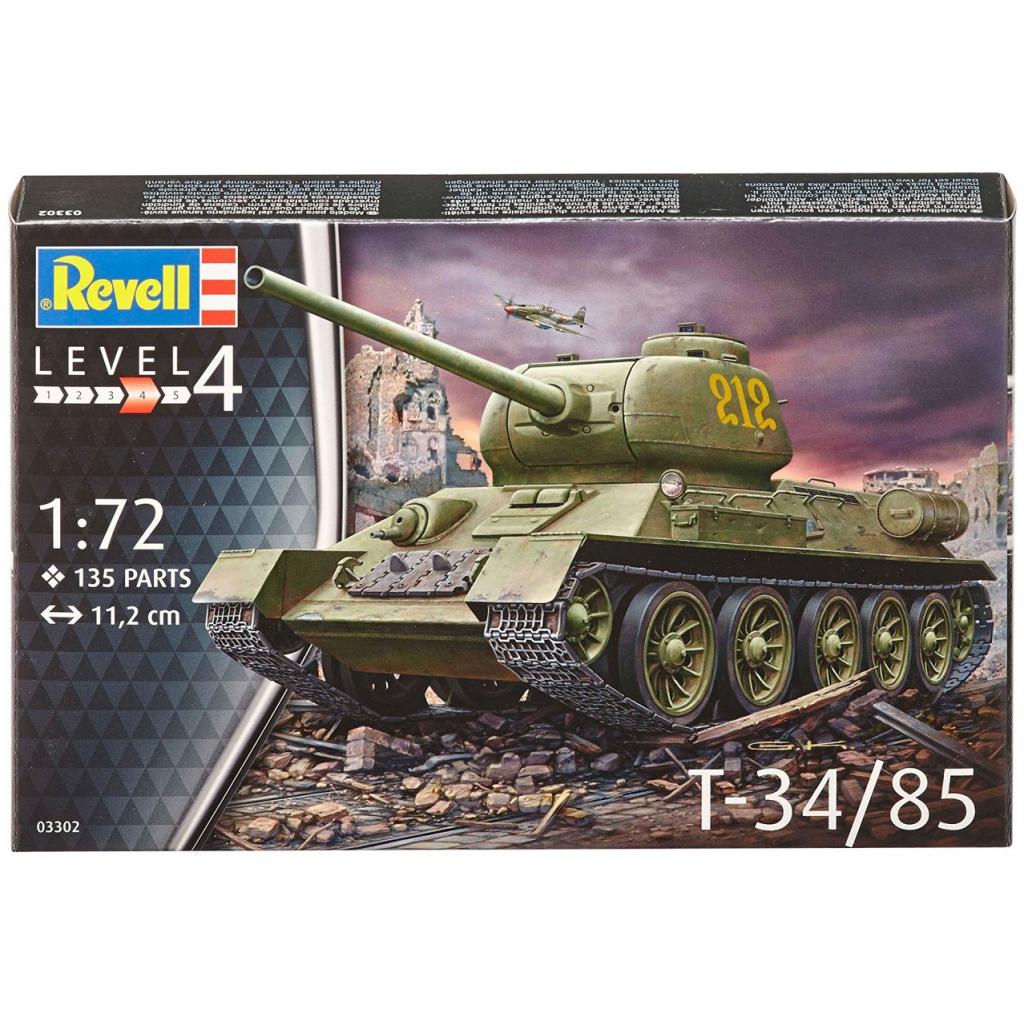 Збірна модель Revell Радянський танк T-34/85 1:72 (3302) - зображення 1