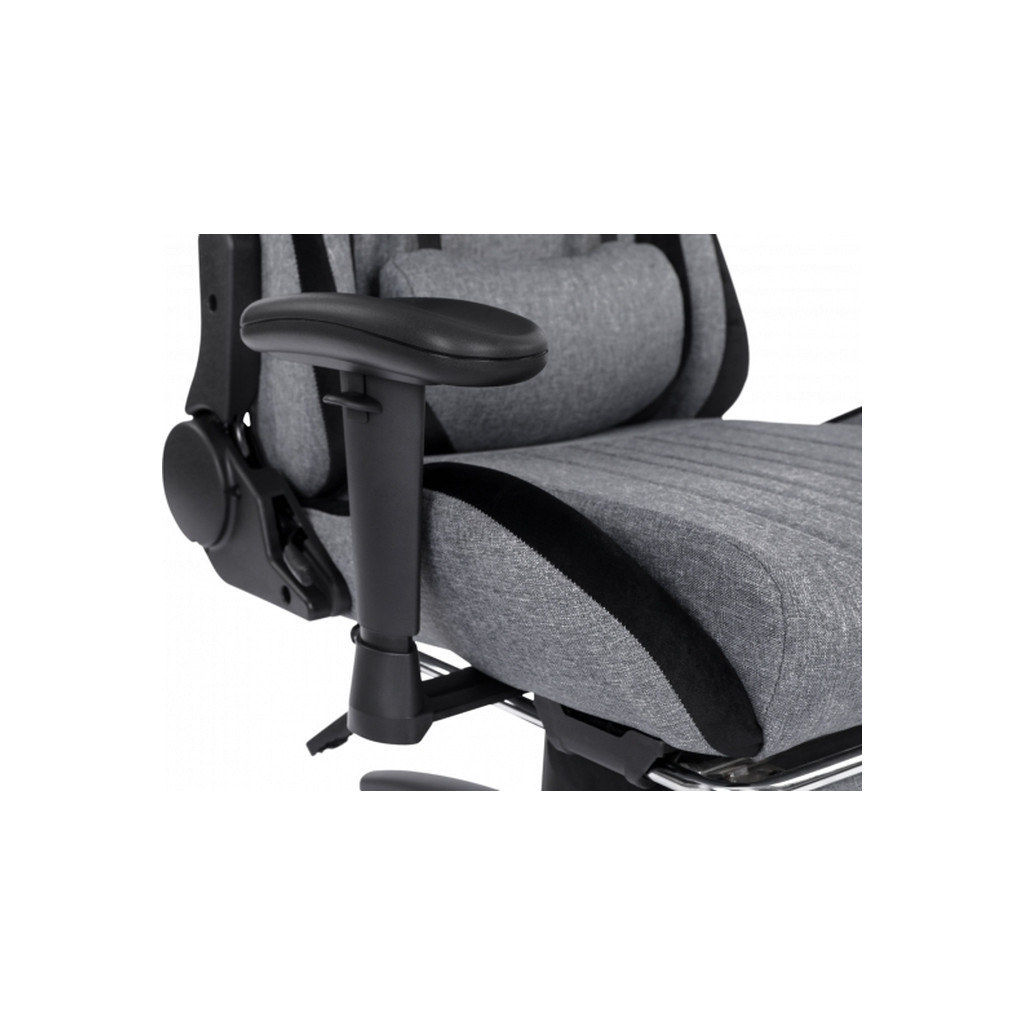 Крісло ігрове GT Racer X-2534-F Gray/Black Suede (X-2534-F Fabric Gray/Black Suede) - изображение 9