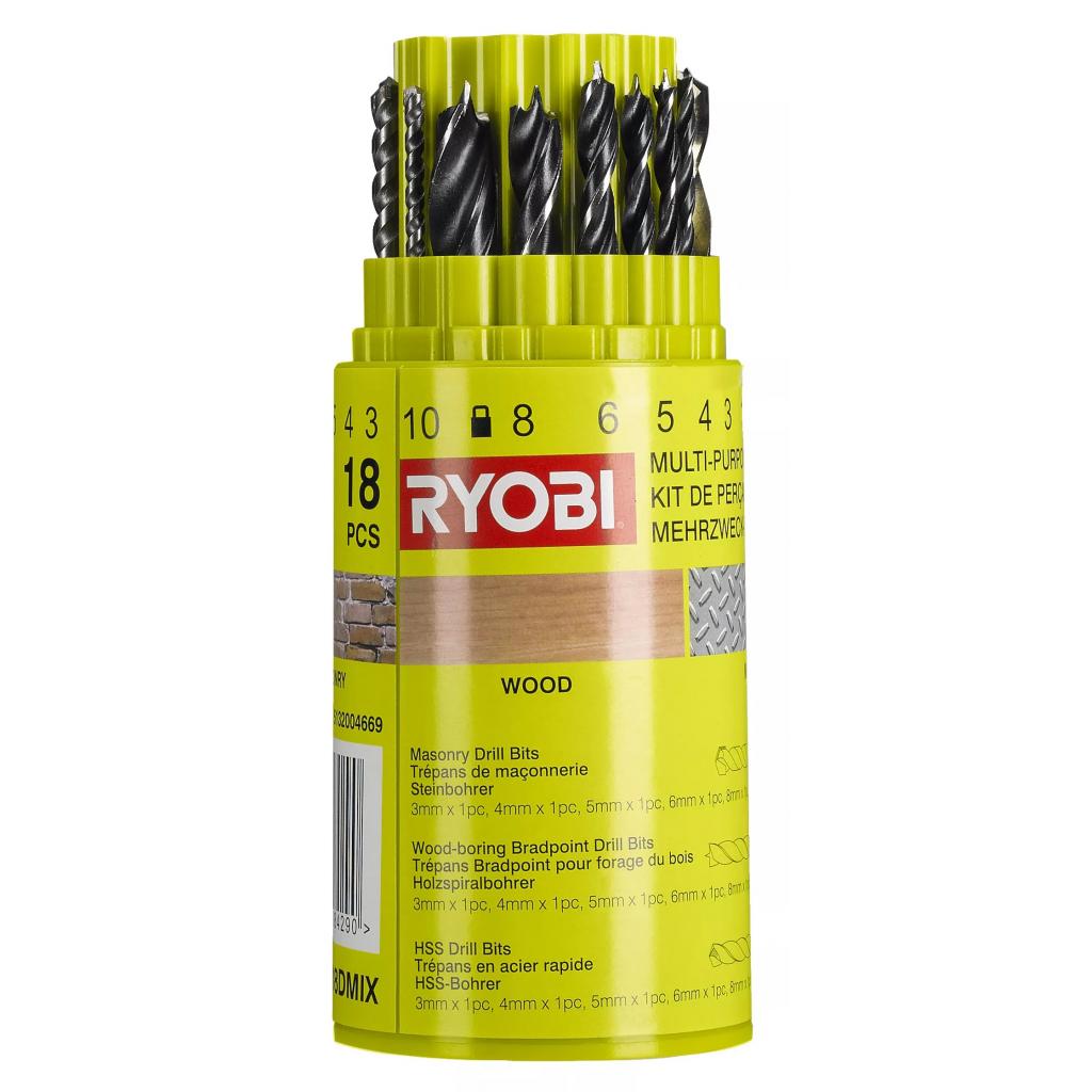 Набір свердл Ryobi RAK18DMIX, 18шт (5132004669) - зображення 2