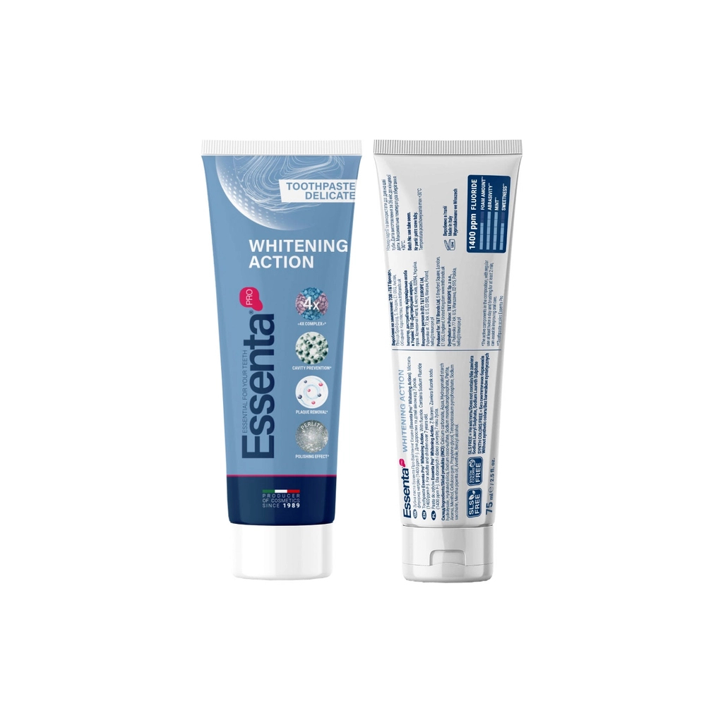 Зубна паста Essenta Pro Whitening Action 75 мл (8031447500060) - зображення 2