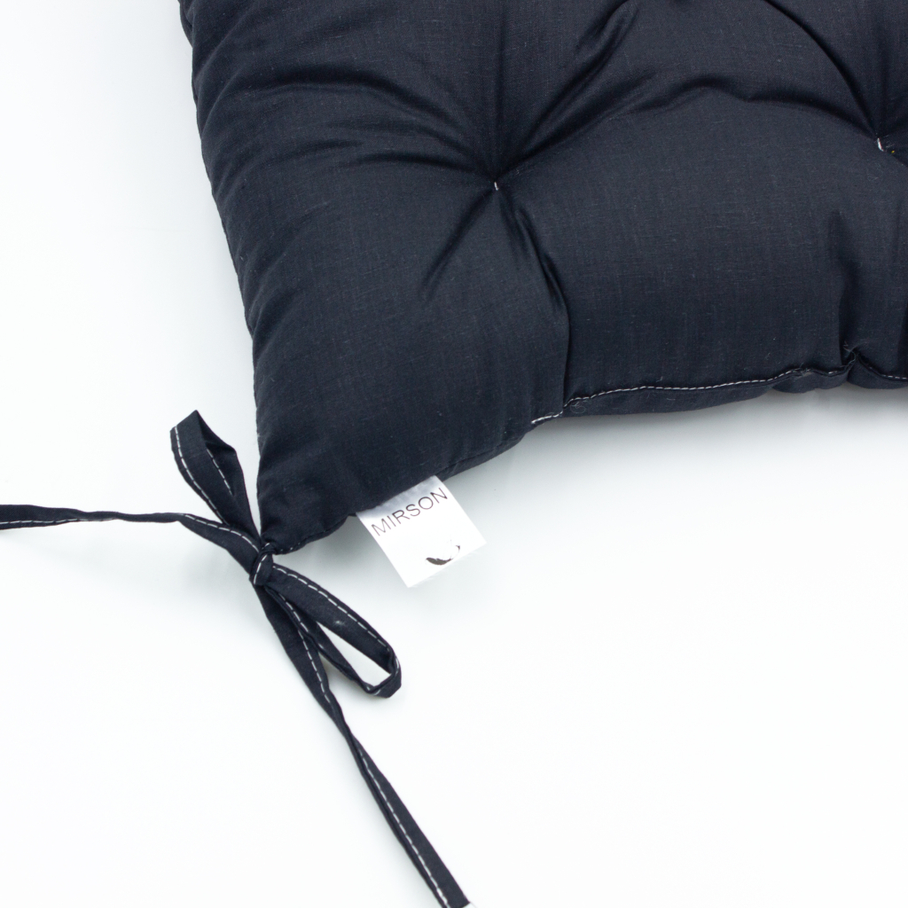 Подушка на стілець MirSon Ranforce Elite 16-9000 Black Stone 40х40 см (2200006185291) - зображення 2