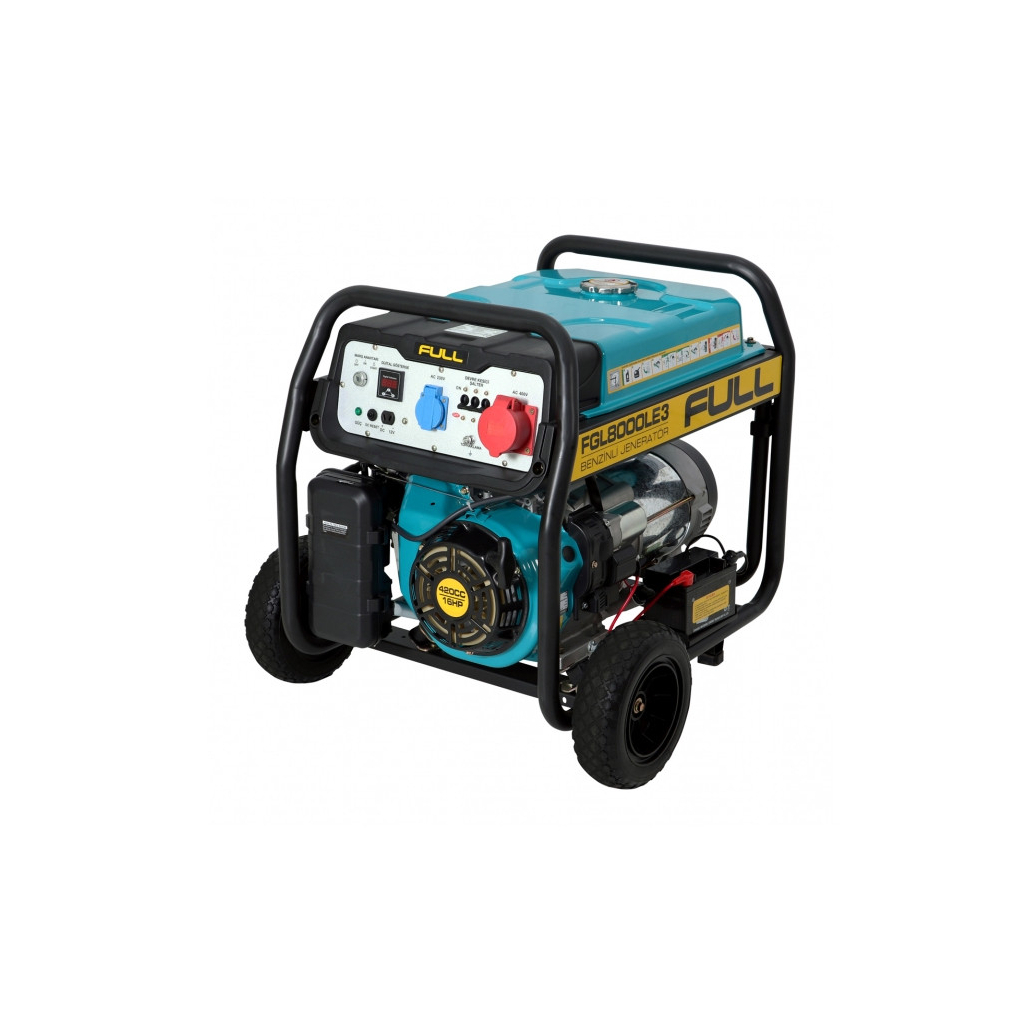 Генератор FULL FGL8000LE3, 3-ф. 380/220V, 11kVA/8.8kW, 25 л, 2.4 л/год, стартер (FGL8000LE3) - зображення 1