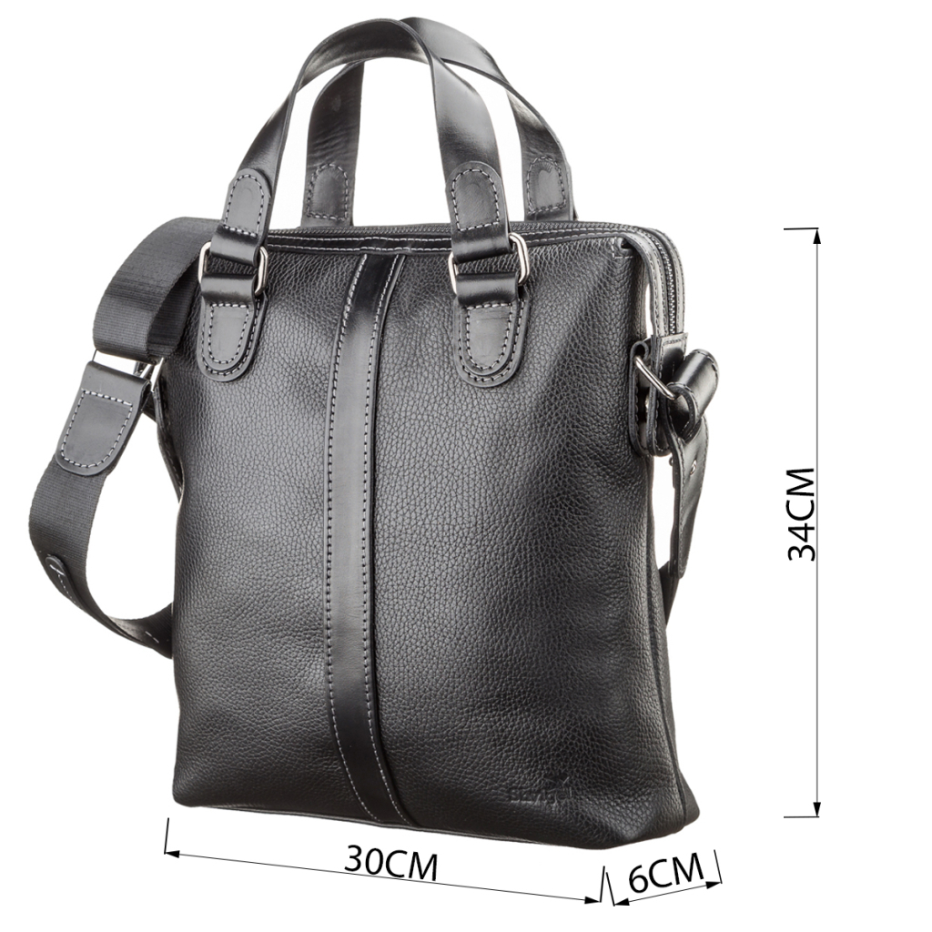 Сумка Shvigel Шкіряна Чорна (11114) - зображення 3