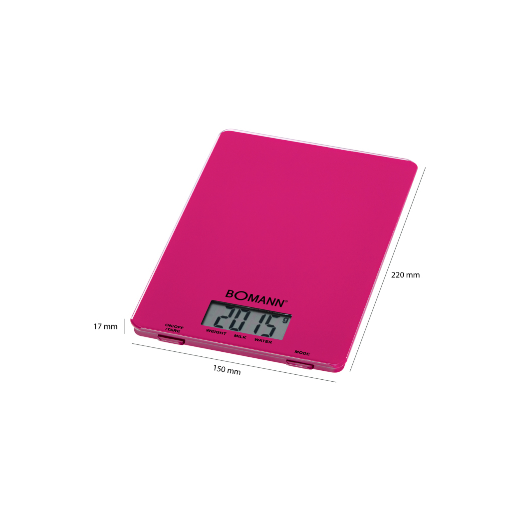 Ваги кухонні Bomann KW 1515 CB blackberry - зображення 2