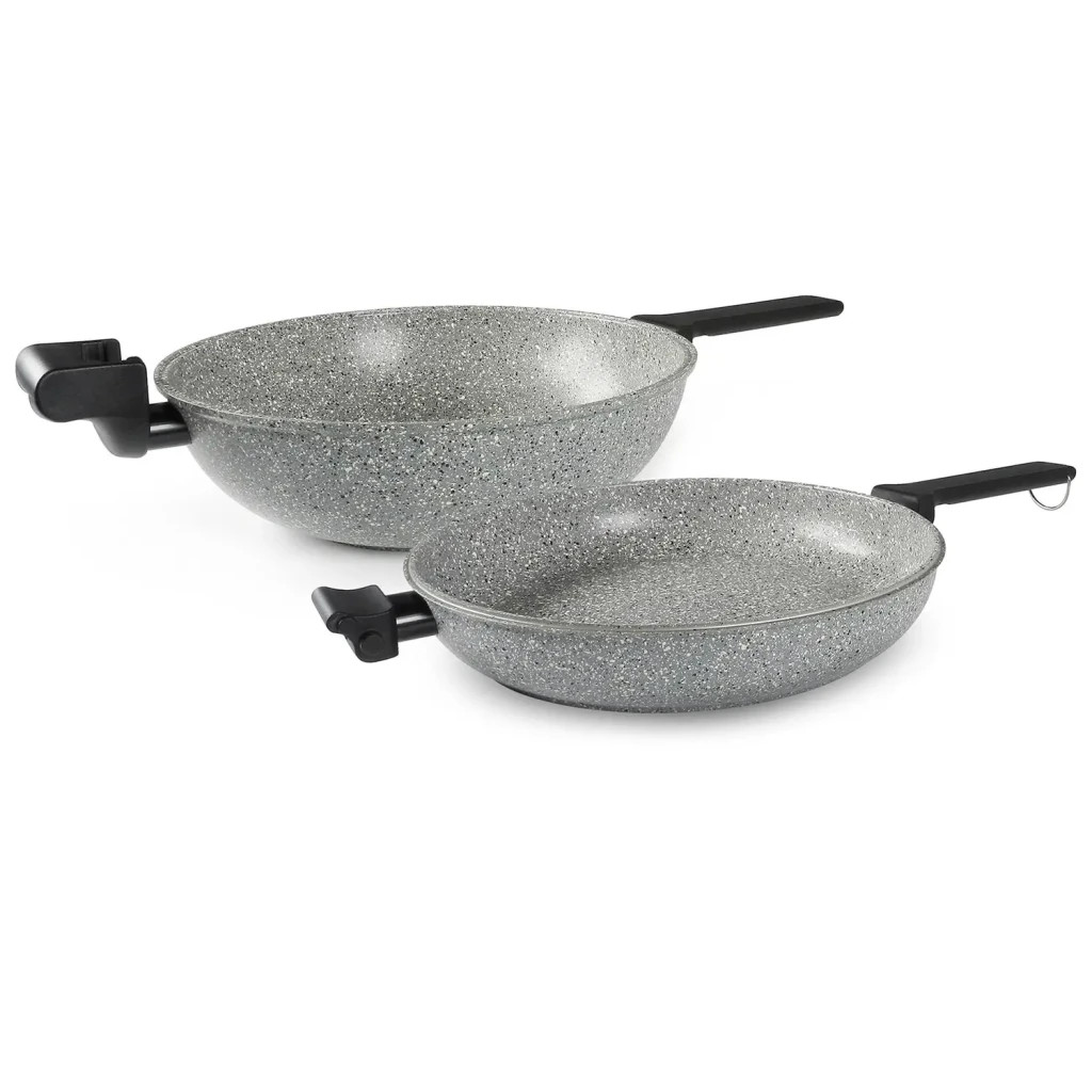 Сковорода Flonal Dura Induction Rocky Twins 28 см подвійна з решіткою (RKIWP2830) - изображение 5