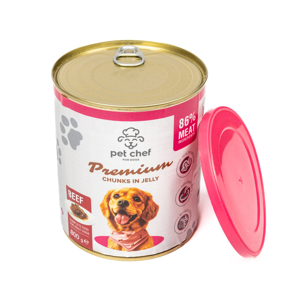 Вологий корм для собак Pet Chef З яловичиною 800 г (4820255193632) - зображення 3