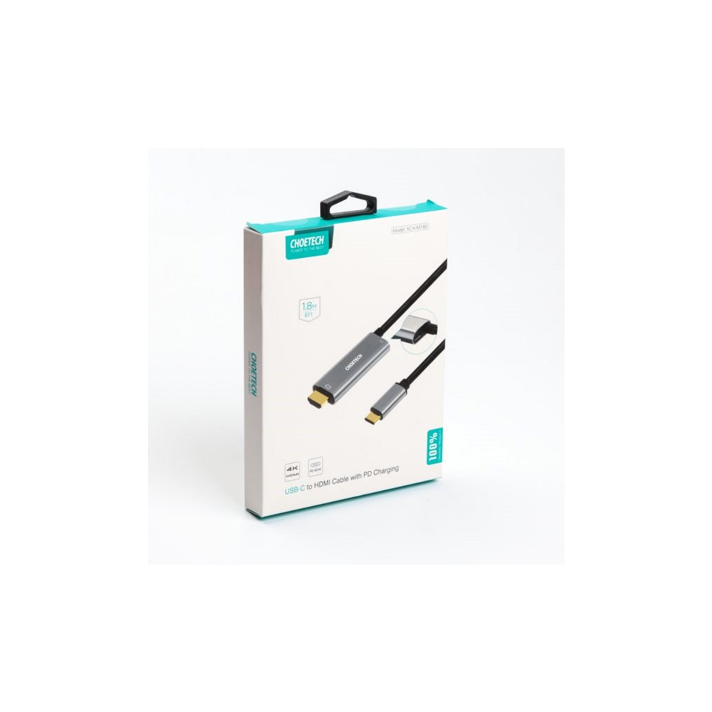 Кабель мультимедійний USB-C to HDMI M 1.8m 4K60Hz Choetech (XCH-M180GY) - изображение 8
